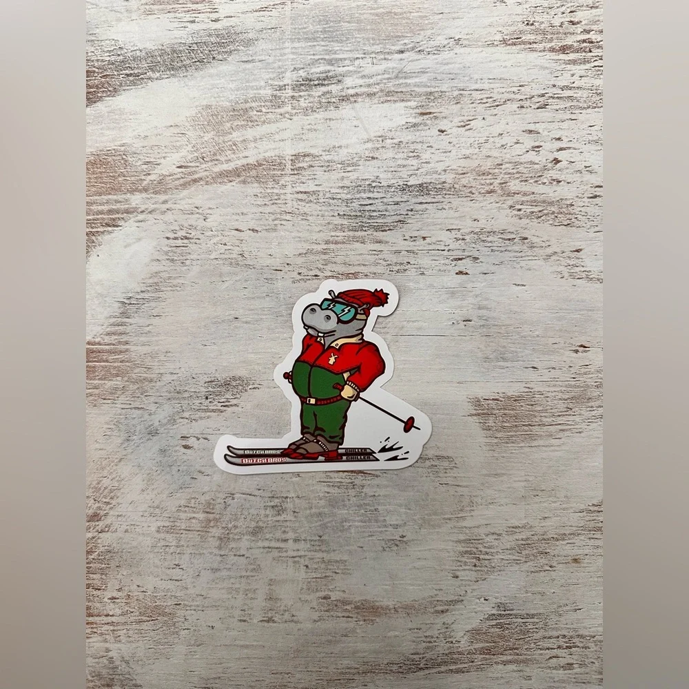 Dutch Bros Skiing Sticker